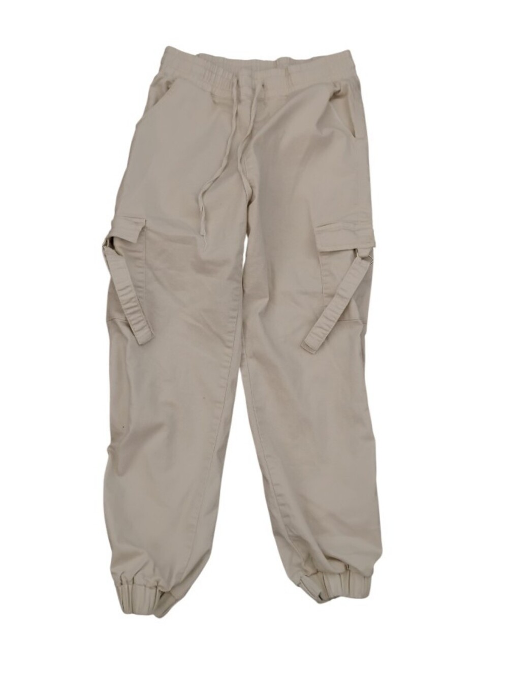 Beige Cargo Jogger Pants